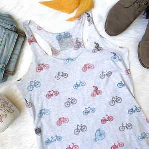 Modcloth Bicycle Print Tank